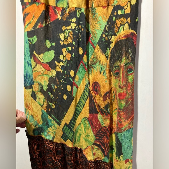 URU Stunning Silk Sleeveless Cocktail Dress Asymmetrical Tier URU Small/Medium - Picture 6 of 16